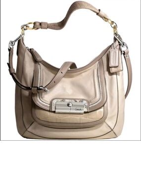 Coach Christine Spectator Leather Shoulder Hobo Bag with Silver Hardware Y2K
